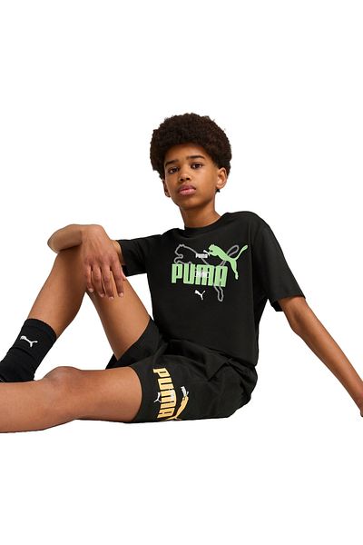 Puma Tričko Puma Ess Logo Lab Summer Tee B, Černé, Dětské