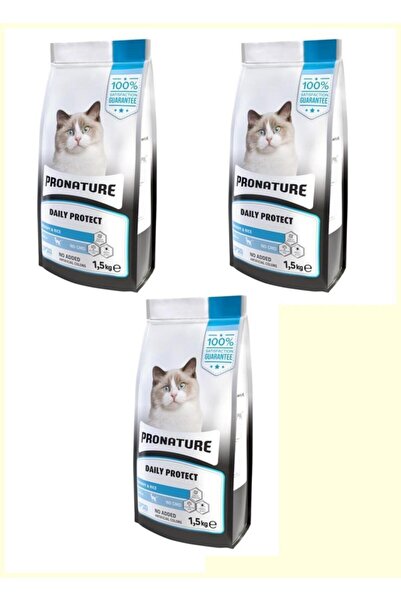 Pronature Daily Protect Hamsili ve Pirinçli Yetişkin Kedi Maması 1,5 Kg*3 ADET