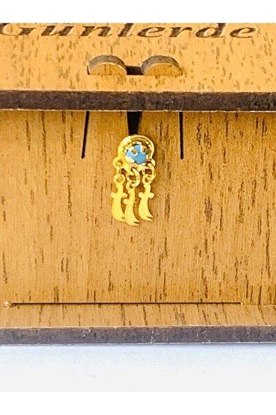 salkersilver Mardin Telkari Delikli Burun Hızması Mavi Taşlı Zülfikar Sarkmal...