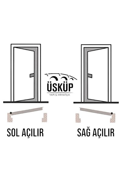 Üsküp Yapı & Mimarlık LAURA AYNALI ANTRASİT KAPI KOLU