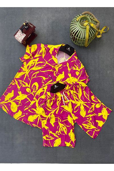 MFZ Giyim Viscose Shirt-Shorts Set