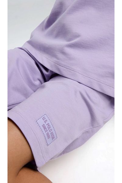 U.S. Polo Assn. Girl, Licensed, Uspa, Lilac, 100% Cotton 2'Li Suit