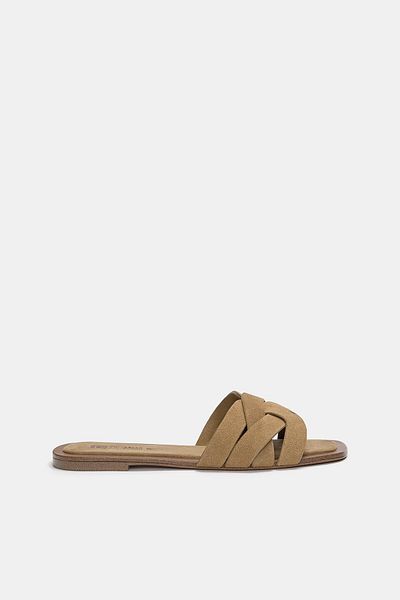 Pull & Bear Leather flat sandals