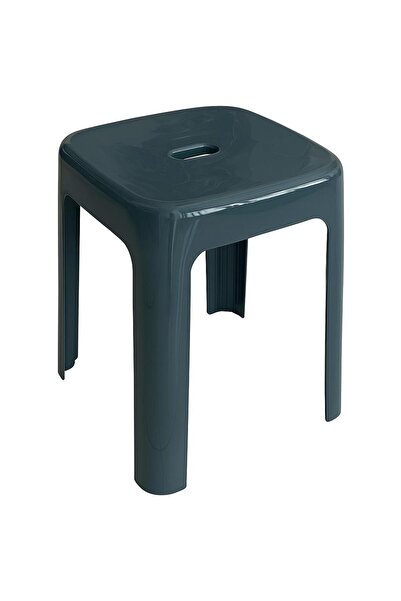 Saban Tabure Sağlam Plastik Kırılmaya Dayanıklı Bahçe, Balkon ,banyo Gri