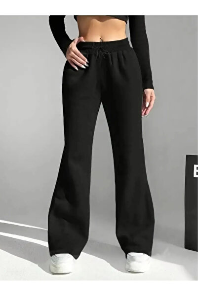 MNKSPORT MNK SPORT Μαύρο φαρδύ και χαλαρό κοστούμι άνετη εφαρμογή - Φούτερ με ίσιο πόδι