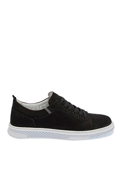 Tergan Siyah Hakiki Nubuk Deri Erkek Sneaker - E24ı1ay56865-a64