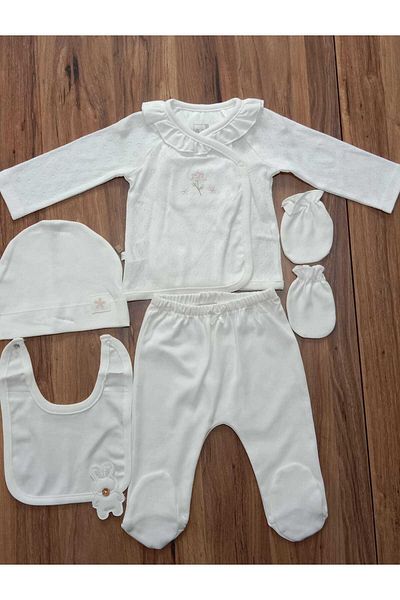 Caramell Cute Rabbit Lilac, Pink, and Ecru Color Assorted Baby Girl 5 Pack Hospital Release 1473