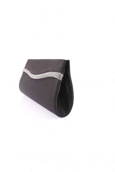 DGN 498-22y Black Stoned Women's Evening Dress Portfolio Bag