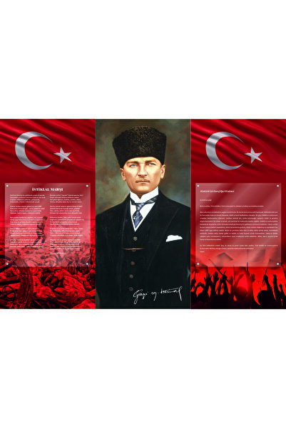 MAVİ DENİZ REKLAM ATATÜRK KÖŞESİ BEZ AFİŞ 150X225 CM