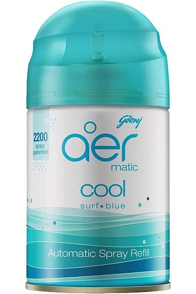 Godrej aer Matic Automatic Air Freshener Refill Cool Surf Blue 225 ml, Aer-11, 225 ml (Pack Of 1)