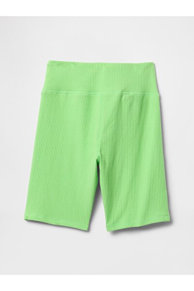 GAP Kız Çocuk Yeşil Fitilli Bisiklet Şortu