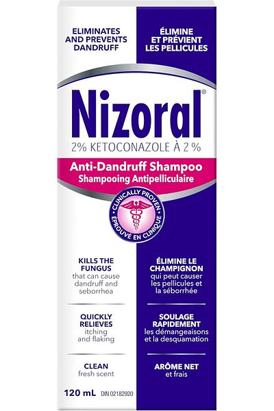 Nizoral Anti-dandruff and Itchy Scalp Shampoo, 4 Fluid ounces - 120ml (Canadian Packaging)