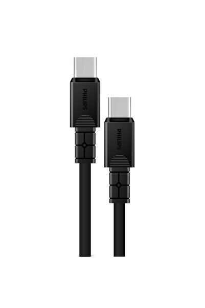Philips USB-C Şarj ve Data Kablosu, 60W, Hızlı Şarj, 3A Yüksek Akım, 1 Metre,Dayanıklı Slikon Kablo,DLC3001C