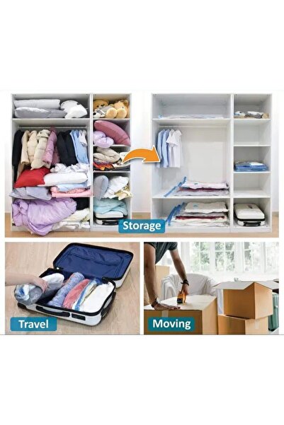 NESTA HOME 5 Adet 80x100 Cm Vakumlu Hurç Vakumlu Poşet,torba,düzenleyici Saklama