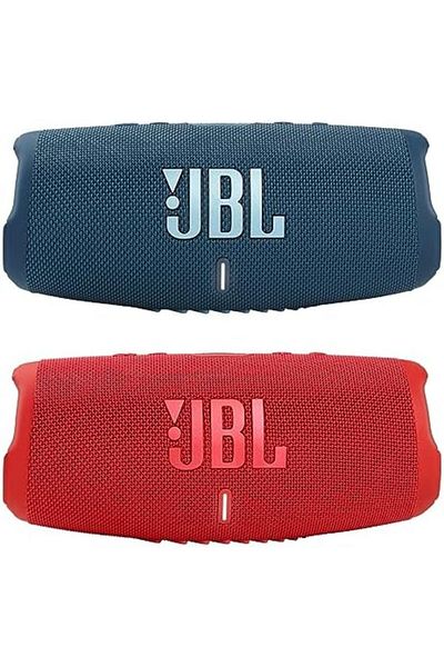 JBL Charge 5 - Waterproof Portable Bluetooth Speaker - Blue/Red (Pair)