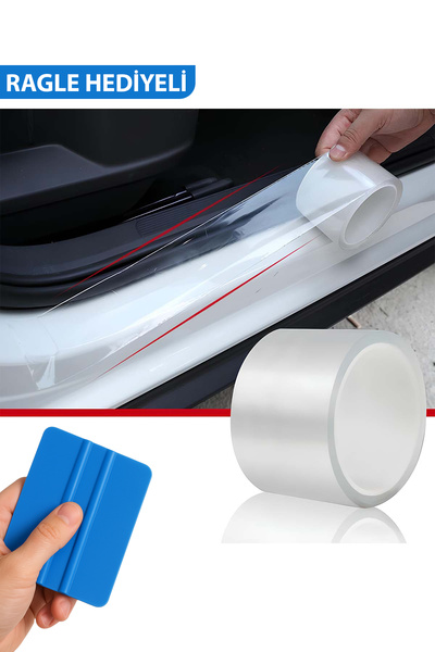 ÖzgürceSeç Folie de protecție transparentă anti-zgârieturi pentru pragul ușii...