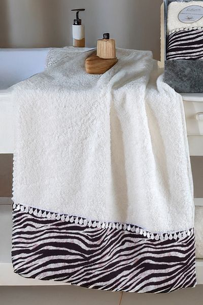 My Catherine Boxed Patterned 100% Cotton Premium Towel Set (50X90Cm & 70X140Cm) - High Weight Luxury Bath Towel