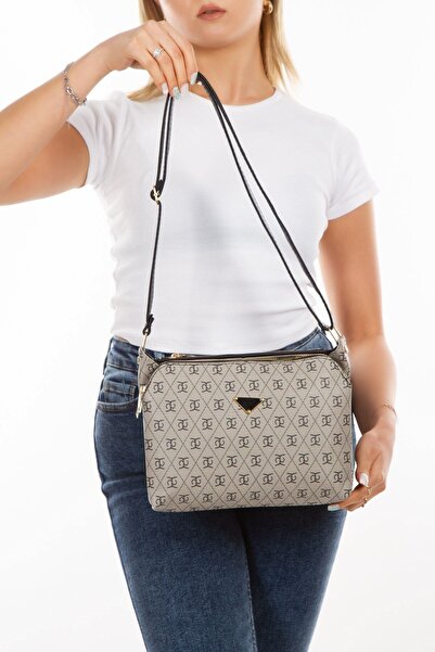 Newish Polo Women's Smoked Monogram Patterned Long Strap Cross Shoulder Bag