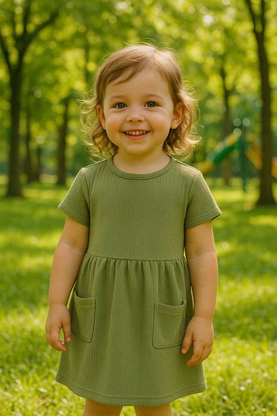 MİNYON BABY Muslin Fabric Girl's Holiday Dress
