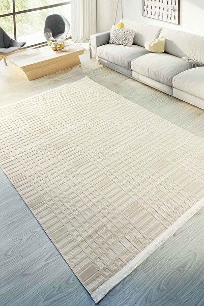 Decomia Home سجادة ميلانو منسوجة قابلة للغسل، سجادة صالون مودرن مينك، سجادة مطبخ