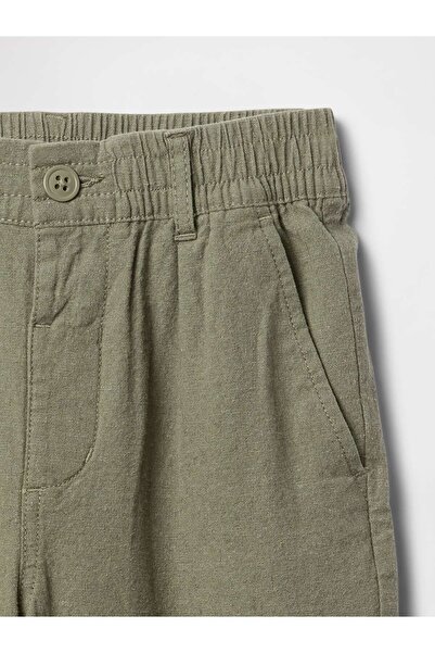 GAP Erkek Çocuk Haki Keten Karışımlı Pantolon