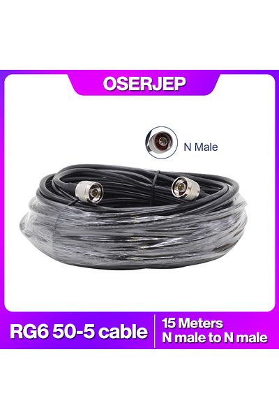 Oserjep 15 Meters 50-5 Rg6 50ohms Coaxial Cable For 2g 3g 4g 900 1800 2100 Signal Boster Repeater Yagi Log O