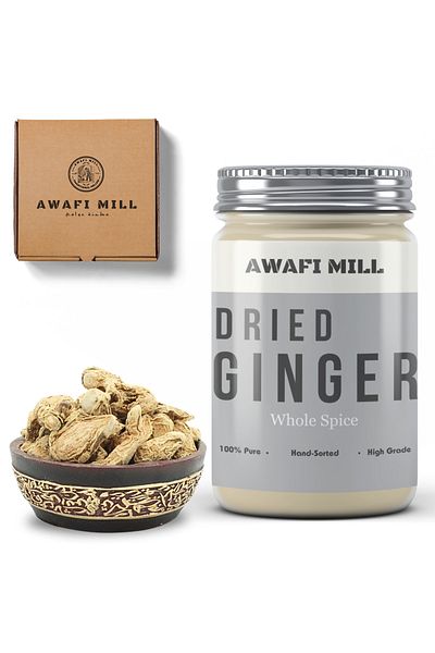 AWAFI MILL Dry Ginger | ZANJABEEL - Bottle of 100 gram / 3.5 Oz