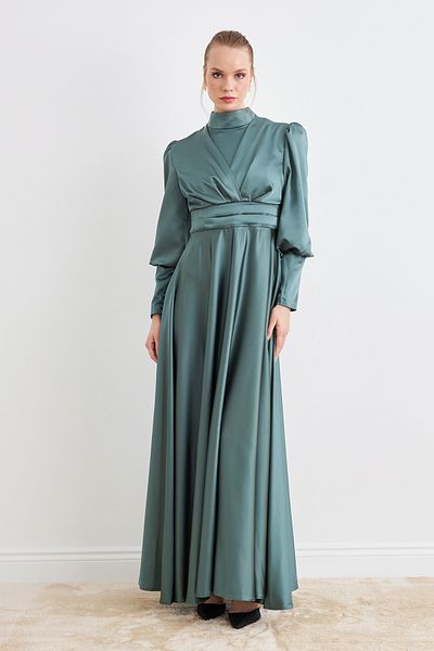 VAVİNOR Βραδινό φόρεμα Alina Satin - Mint