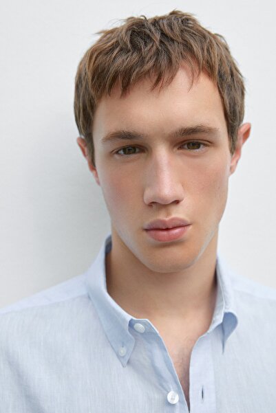 Massimo Dutti %100 keten regular fit gömlek