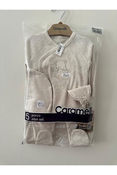 Caramell Cute Bear (with Teddy Bear) Ecru, Beige, Gray, Blue Color Various Men's 5-Piece Hospital Release 1454