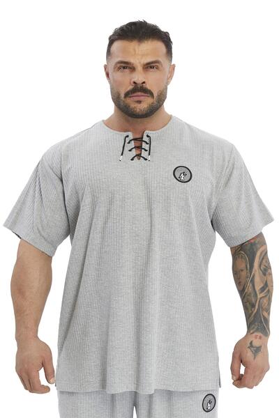 Stilya Tricou supradimensionat din bumbac, cu șireturi, model Stilya 3372