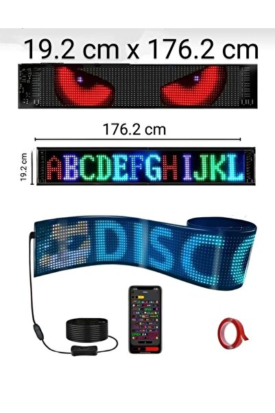 cephanegsm Katlanabilir Usb Matrix Led Panel Cama Yapışan Telefon Kontrollü L...