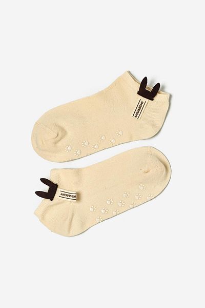Katia&Bony 2-piece step socks with child accessory ecru-brown