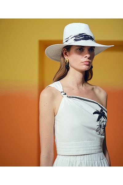 İpekyol Blouse with Contrast Embroidery Asymmetrical Sleeve