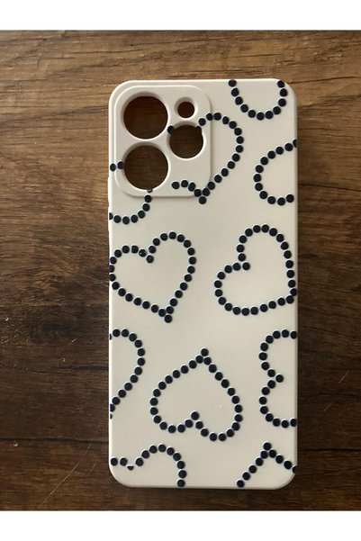Newon Xiaomi Redmi 12 Stone Heart Printed Inside Velvet Premium Silicone Laun...