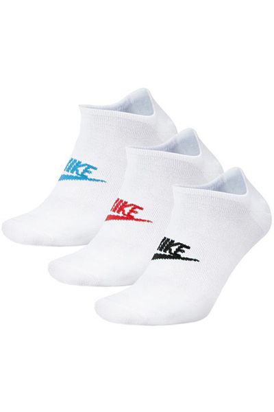 Nike SOCKS Nike Sportswear Everyday Essential No-Show Socks 3 Pairs, White, Unisex