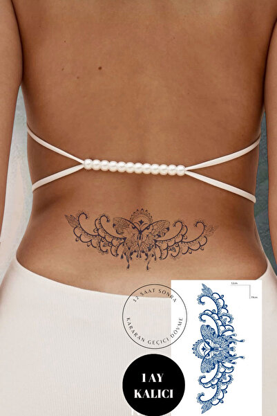 TAKIŞTIR Kelebek Figürlü 12 Saat Sonra Kararan Geçici Dövme Tattoo