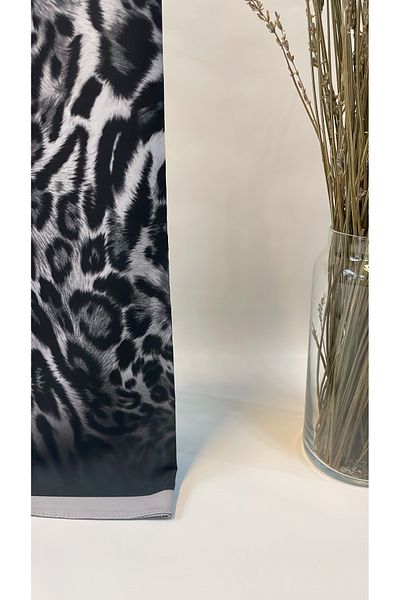 Onur Shawl - Moss Crepe Silk Look Shawl Flowy Quality Stretchy Fabric Fashion Shop Edge Watery Leopard Pattern