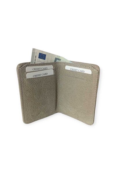 oktay kundura Genuine Leather Nubuck Card Holder Wallet Unisex
