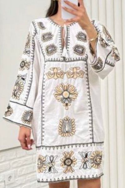 bb butik basic Φόρεμα Ειδικής Σειρά Ethnic Pattern YT8810