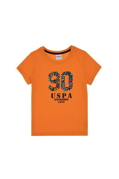 U.S. Polo Assn. Boy's Orange Crew Neck T-Shirt 50307268-Vr051