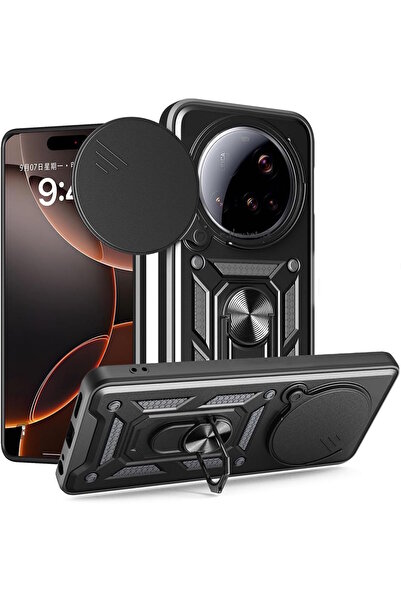 m.tk moveteck Xiaomi Mi 15 Ultra Kılıf Kamera Korumalı Sürgülü Yüzüklü Armor ...