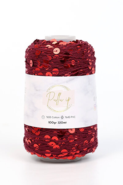 MODUMUZ RAHATLIK Pullu İp 100 gramlık bobinlerinde 320 metre uzunluk Pul Boyutu: 3mm+6mm