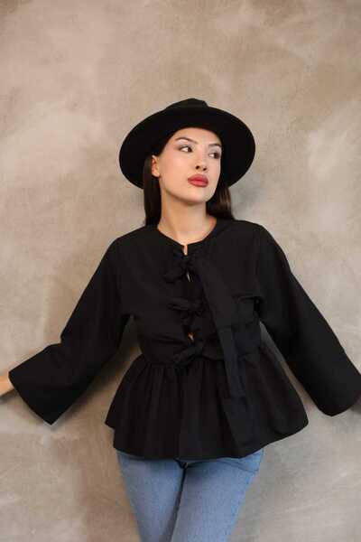 stcococix since 1990 Poplin Fabric Bow Baby Collar Blouse