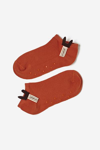 Katia&Bony 2-piece step socks with child accessory ecru-brown