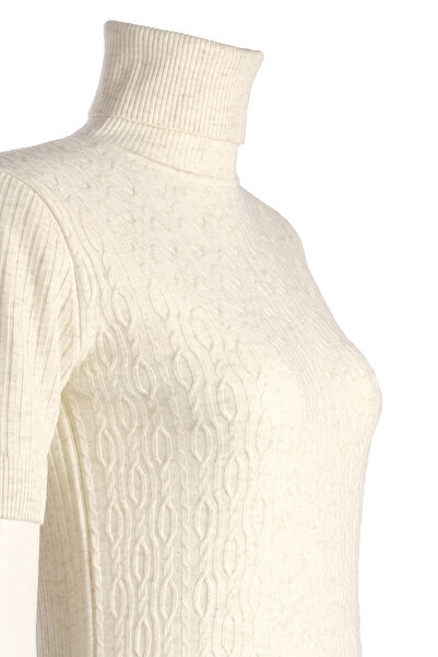 Vedi Мінімалістичний жіночий трикотажний светр з коміром - короткий рукав - для щоденного використання