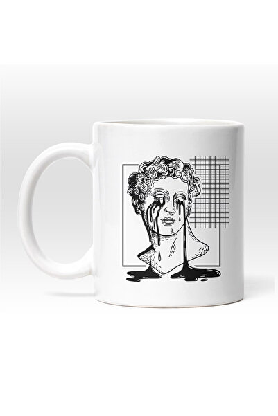 OEM Cană albă personalizată Satue Plangand, INOVATIX®. 330ml