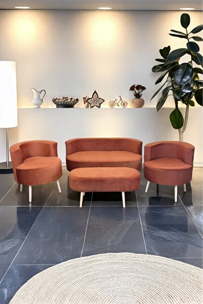 YAPKAR Çay Seti Koltuk Takımı - Baby Face Ofis Balkon Cafe Bahçe Salon Mobilyası