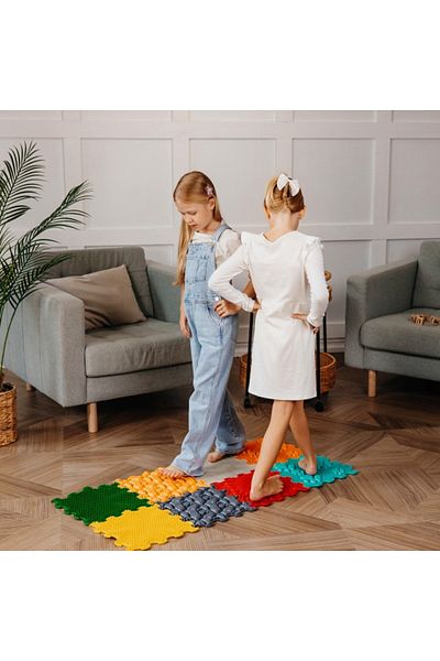 ORTOTO Orthopedic, sensory mat, puzzle set, 8 pieces with different textures, Marco Polo