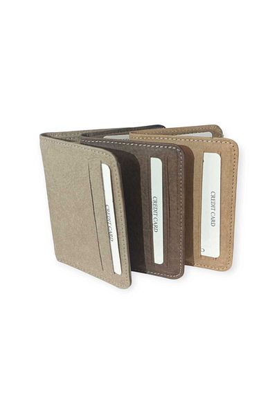 oktay kundura Genuine Leather Nubuck Card Holder Wallet Unisex